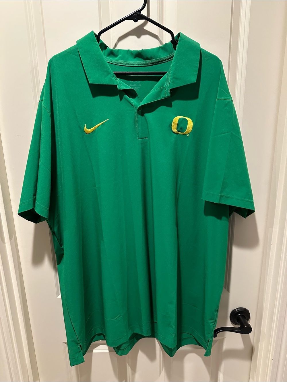 Nike Men’s Green Polo with Yellow Oregon Accents